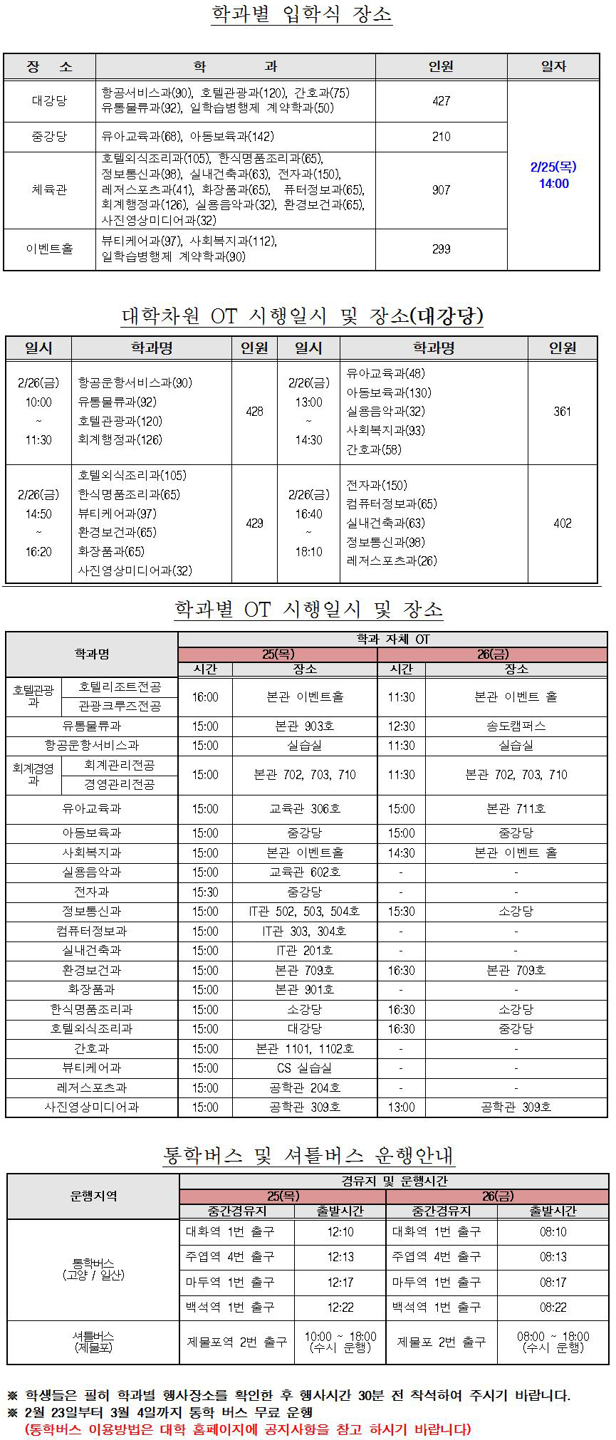 ���Ի� ���н� �� ���������̼� �ȳ�